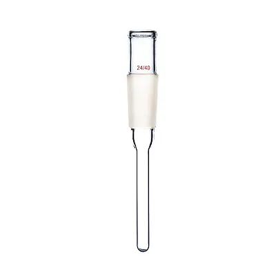 24/40 Glass Thermometer Adapter 100mm Stem Tube W/Wide Mouth Lab Glassware • $9.99