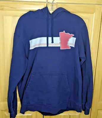 Minnesota Twins Hoodie Sweatshirt LARGE Navy State Cutout Unisex READ • $25.45