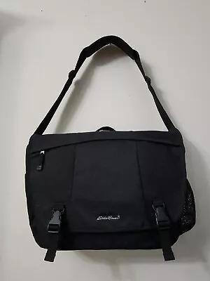 Eddie Bauer  Black Shoulder Messenger Padded Travel Laptop Bag  • $40