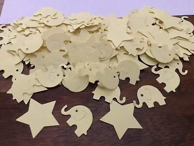 Lemon Yellow Card Elephant Star Table Confetti Baby Shower Gender Neutral Reveal • £1.99