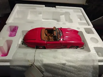 Franklin Mint 1960 Mercedes-benz 300sl Roadster Red In Scale 1:24 With Coa • $140