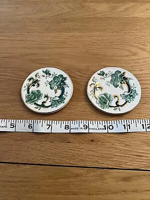 Masons Ironstone Green Chartreuse Two Miniature Plates 3” Diameter • £8