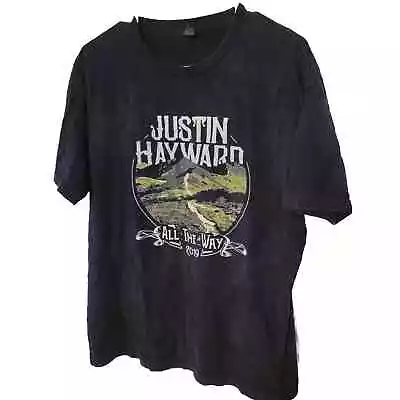 Justin Hayward All The Way XL Tour 2019 Moody Blues T SHIRT Black • $24.99