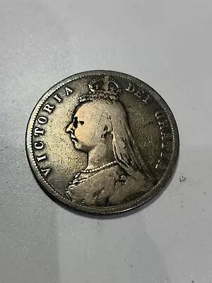 1887 Queen Victoria British Silver Half Crown Coin • $24.87