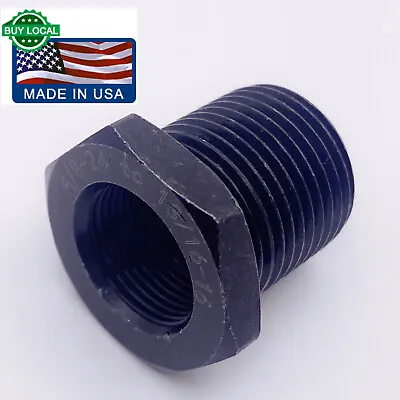 Female 5/8x24 To 13/16X16  Male Muzzle Thread Adapter Black Steel And Aluminum • $7.37