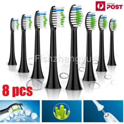 $24.69 • Buy 8 Philips Sonicare Diamond Clean Toothbrush Brush Heads Replacement HX6064 NEW