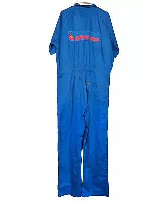 Vintage Motoman Qantas Airlines Mechanic Coveralls Jumpsuit Sanfornized XL • $55