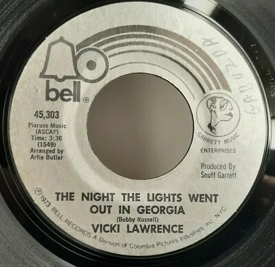 Vicki Lawrence - The Night The Lights Went Out In Georgia/Dime A Dance (1973) • $3