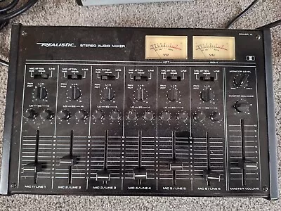 £30 • Buy Realistic 6 Channel Mixer, Model 32-1210 Vu Meters