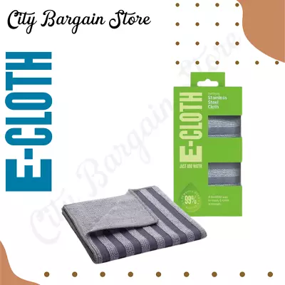 E-Cloth Stainless Steel Cleaning Cloth Set Reusable Microfibre Glass Polish 1927 • £6.99