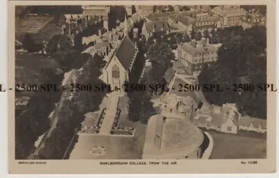 Marlborough Postcard Wiltshire Real Photo Aerial View Of The College C.1918 • £8