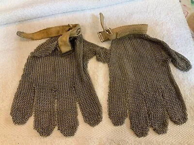 2 Vintage Metal Mesh Glove Small & Large Made In USA Packers Omaha • $29.95