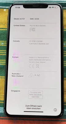 $80 • Buy Apple IPhone XS Max - A2101 - 256GB Faulty Used Phone, For Parts Only.