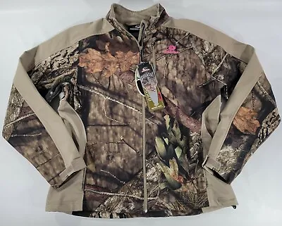 NEW! Mossy Oak Women's Sz M CAMO Softshell Jacket Camouflage Pink Embroidery • $38.66