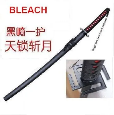 S2605 Bleach Ichigo Kurosaki Tensa Zangetsu Zanpakuto Sword Curved Black 41  • $43.69