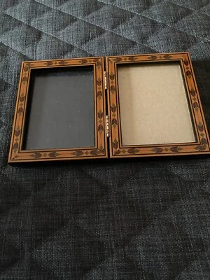 £9.98 • Buy Marquetry Laquer Finish Double Travel Photo Frame