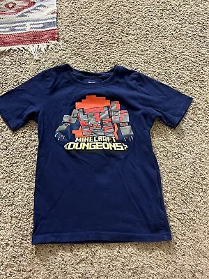 Mojang Minecraft Dungeons Graphic  Short Sleeve T-Shirt Size 7 Kids • $4.95