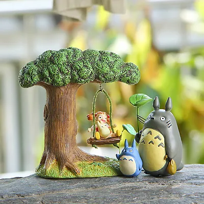 4pcs My Neighbor Totoro Studio Ghibli DIY Action Figures Collection Garden Decor • $18.44