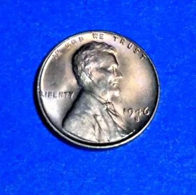 1946-S LINCOLN WHEAT (1c) CENT RED W/MINT LUSTER BU UNCIRCULATED  U-GRADE  #9 • $4.59