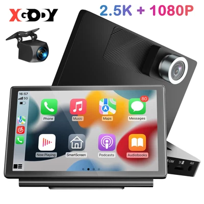 $139.99 • Buy XGODY 2.5K Dash Cam Front Rear Wireless CarPlay Android Auto Dual Car Recorder