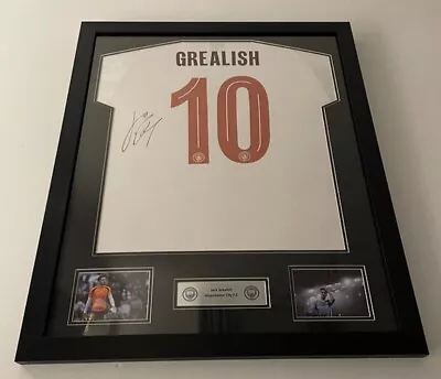 Jack Grealish Manchester City Hand Signed Shirt. With COA • £275