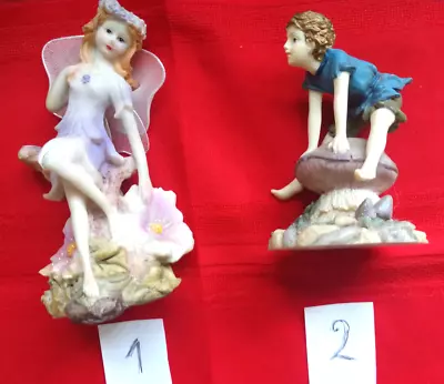 Select Your Fairy Floral Figurine: Girl W/ Wings Or Jumping Jake Mushroom Dezine • $9.99