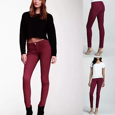 NWT J Brand 620 Super Skinny Mid Rise Jeans Washed Loganberry Wm 27 USA Made • $50