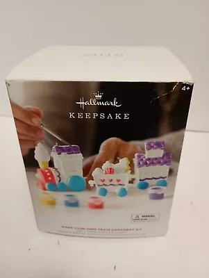 Hallmark 2018 Make Your Own Train Ornament Craft Kit Project Paint Glitter NEW • $19.99