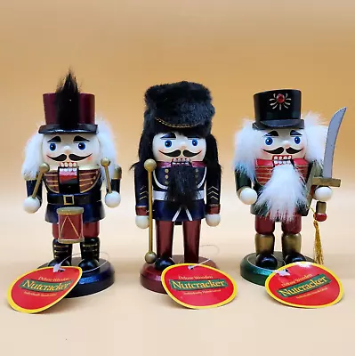 Vintage Set Of 3 Wooden Nutcracker Individually Handcrafted Christmas/Holiday • $39.95