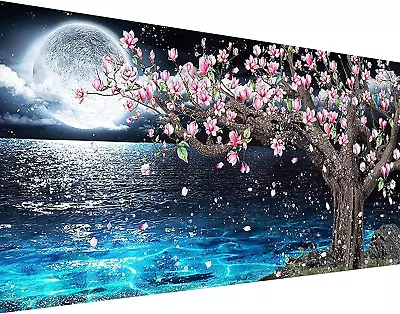 5D Lake Diamond Painting  Diamond Painting Moon Kits Adults，Diy Full Drill Crys • $20.41