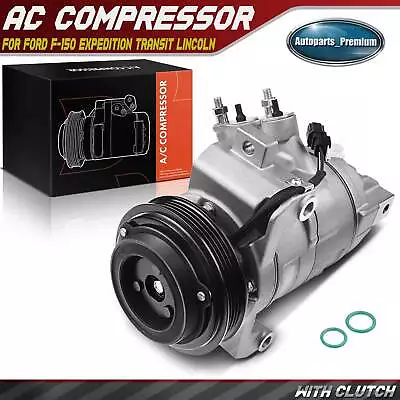 AC Compressor W/Clutch For Ford F-150 Expedition Transit-150 Navigator 3.5L 3.7L • $135.99