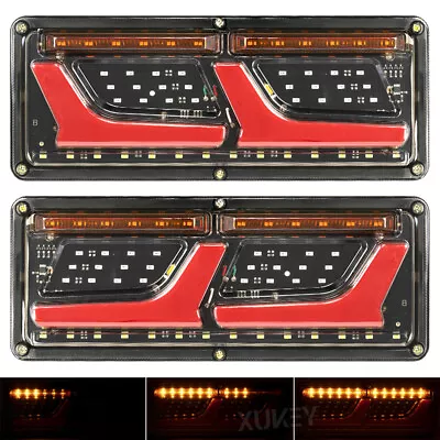 2X 74 LED Tail Lights Trailer Ute Caravan Truck Stop Indicator Rear LAMP 12V • $30.48