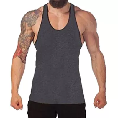 Gym Singlets - Bodybuilding Tank Top Gym Stringer Y-Back Muscle Racerback • $10.19