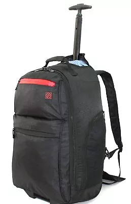 Cabin Trolley Backpack Wheeled Laptop Bag Computer Suitcase Hand Luggage Case • £29.99