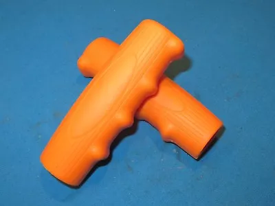 Vintage Retro Style Orange 4-1/4  Bicycle Handlebar Grips Fits 7/8  Bar - New • $4