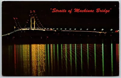 Straits Of Mackinac Bridge Michigan - Postcard • $4.98