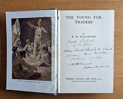 The Young Fur Traders R M Ballantyne  1926 Vintage Hardback Book • £6.50