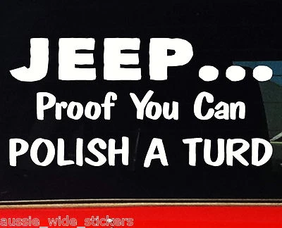 $6.90 • Buy Funny Stickers 4x4 Ute Accessories POLISH 200mm Suit Landcruiser Patrol Hilux 