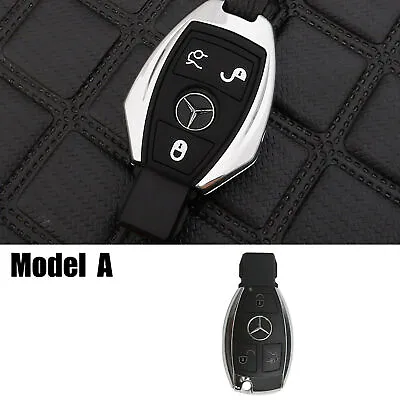 Fits For Mercedes Benz CLA CLS CLK GLK GLA GLC Chrome Key Fob Case Metal Cover • $15.98