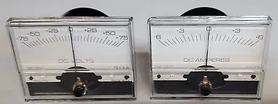 Pair Of MODUTEC Panel Meters (+/- 75Vdc) And (+/-6Adc) • $6.95