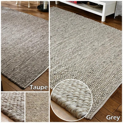 £98.99 • Buy New Wool 3d Clearance Large Thick Grey Taupe Tufted Modern Sale Quality Area Rug
