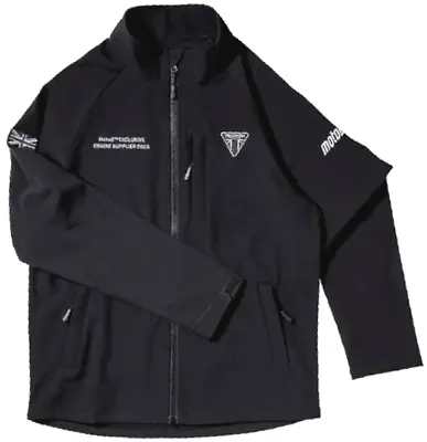 Triumph Motorcycles Mens Moto 2 Black Soft Shell Paddock Jacket New MSWS19502S • $68.42