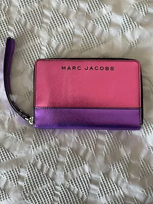 Marc Jacobs Iridescent Pink-Purple Wallet Leather. • $38.50