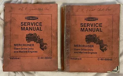 Mercruiser Service Manual Stern Drive & Marine Engines Volume 1 & 2 C-90-68648 • $25