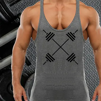 £7.99 • Buy Weights Cross Gym Vest Stringer Bodybuilding Muscle Training Top Fitness Singlet