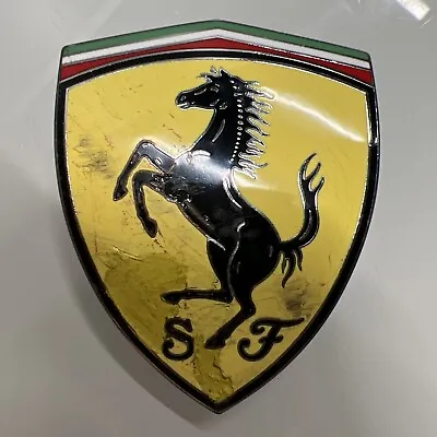 Ferrari Emblem Side Badge Logo Handmade Metal Fender Decal Trunk Car Window • $250
