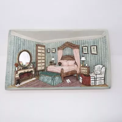 Vintage 3D Shadow Box Victorian Diorama Bedroom Picture • $45.95