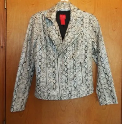 V Cristina Snake Print Zipper Detail Jacket. Size Small Very Good Condition. • $24.95