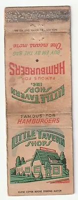 Matchbook Cover - Little Tavern Shops - Hamburgrs - Restaurant • $13.19