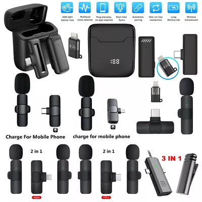 Lavalier Wireless Microphone Audio Video Recording Mini Mic For Iphone/Android • $13.49